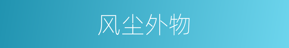 风尘外物的意思