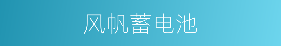 风帆蓄电池的同义词