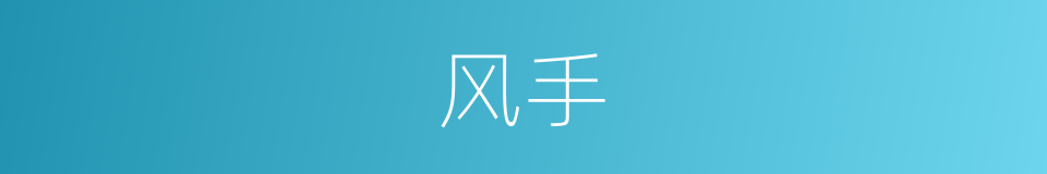 风手的同义词