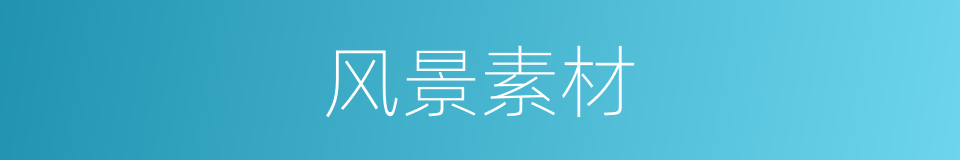 风景素材的同义词