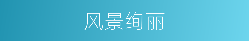 风景绚丽的同义词