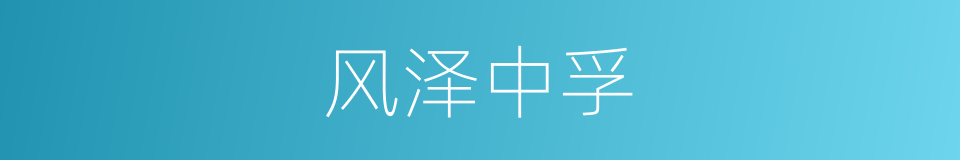 风泽中孚的同义词