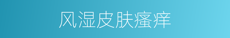 风湿皮肤瘙痒的同义词