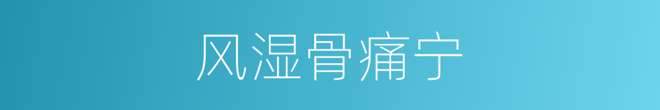 风湿骨痛宁的同义词