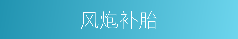 风炮补胎的同义词