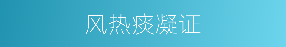 风热痰凝证的同义词