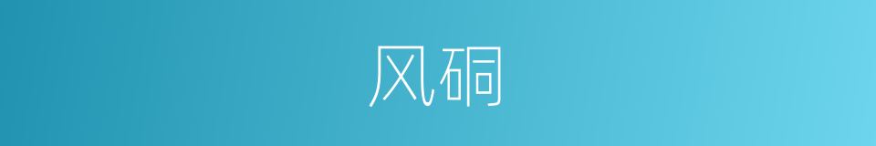 风硐的同义词