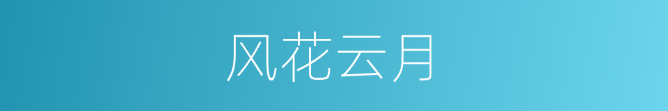 风花云月的同义词