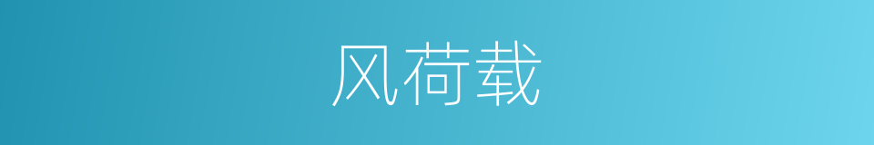 风荷载的同义词