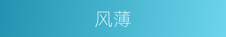 风薄的同义词