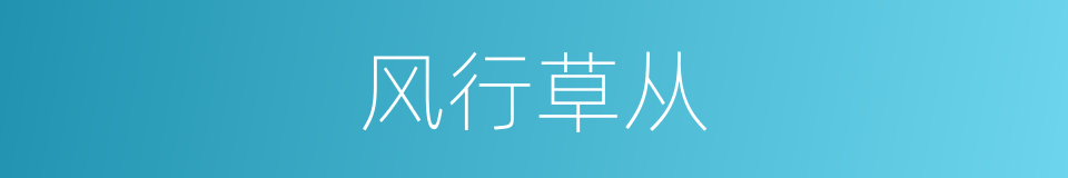 风行草从的意思