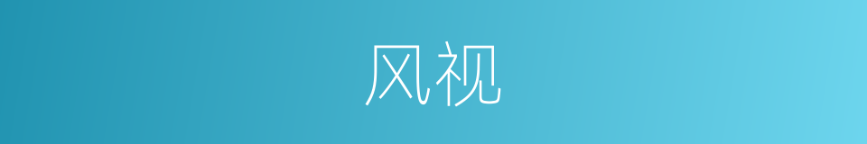风视的同义词