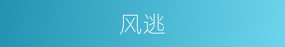 风逃的同义词