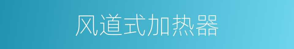 风道式加热器的同义词