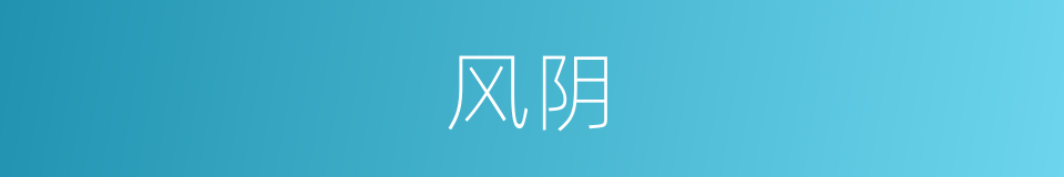 风阴的同义词