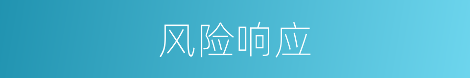 风险响应的同义词