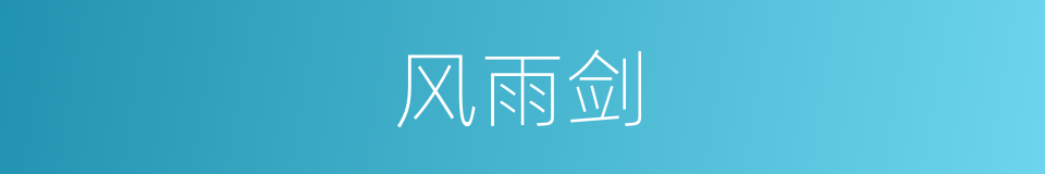 风雨剑的同义词