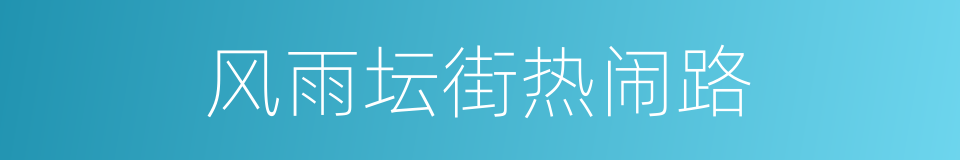 风雨坛街热闹路的同义词