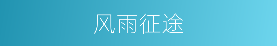 风雨征途的同义词