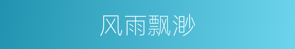 风雨飘渺的同义词