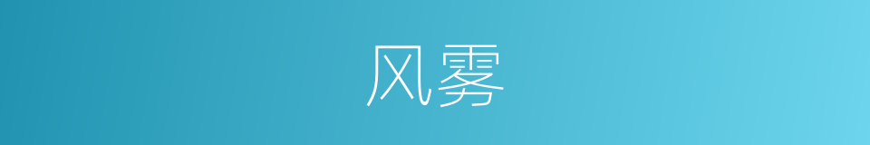 风雾的同义词