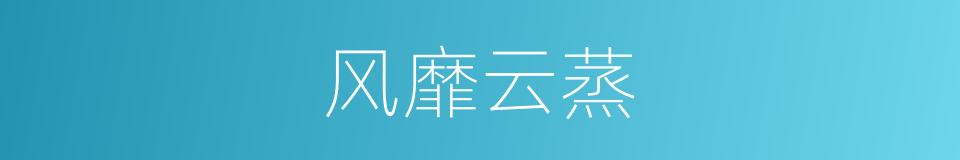 风靡云蒸的意思