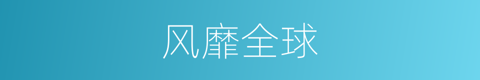 风靡全球的意思