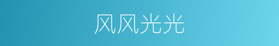 风风光光的意思