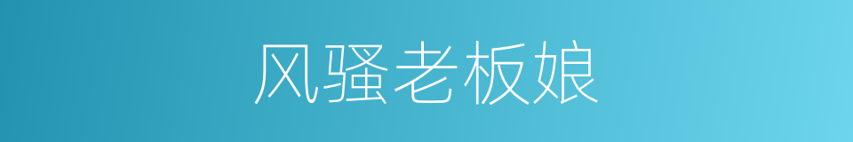 风骚老板娘的同义词