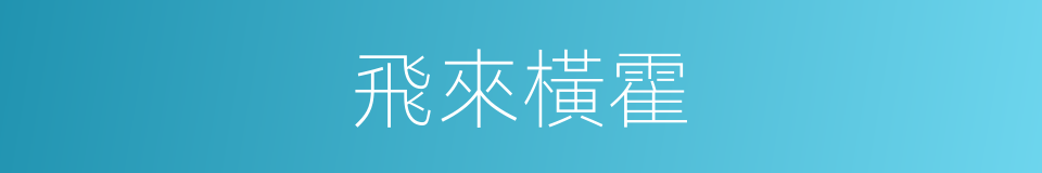 飛來橫霍的同義詞