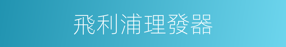 飛利浦理發器的同義詞