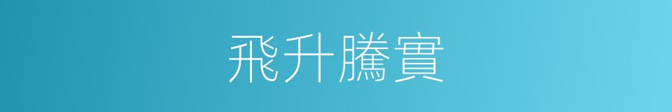飛升騰實的意思