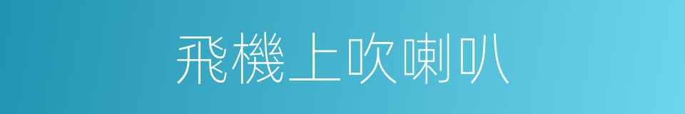 飛機上吹喇叭的同義詞