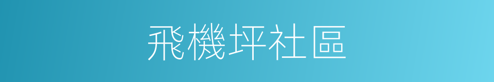 飛機坪社區的同義詞