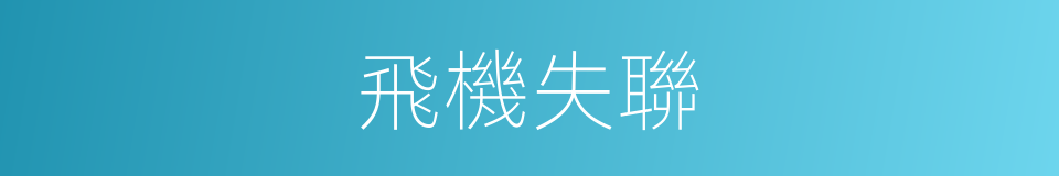 飛機失聯的同義詞