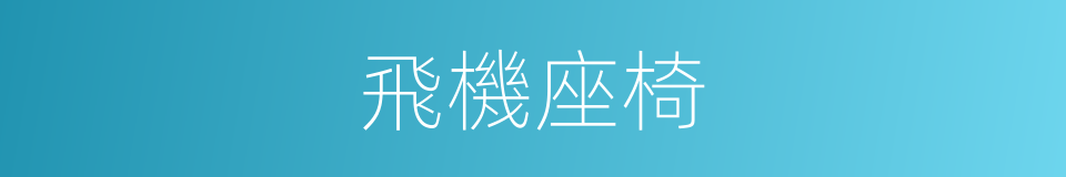 飛機座椅的同義詞