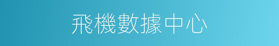 飛機數據中心的同義詞