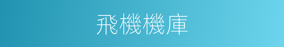 飛機機庫的同義詞