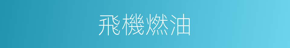 飛機燃油的同義詞