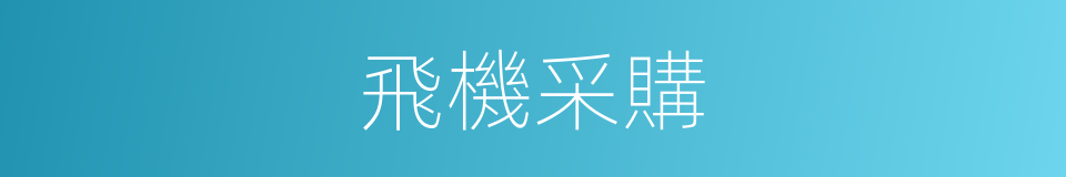 飛機采購的同義詞