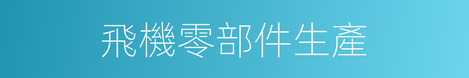 飛機零部件生產的同義詞