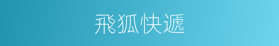 飛狐快遞的同義詞