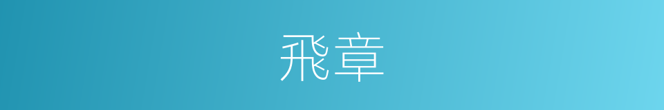 飛章的意思