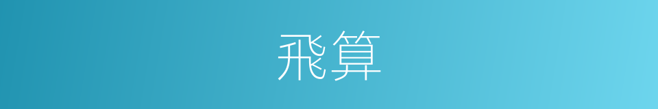 飛算的同義詞