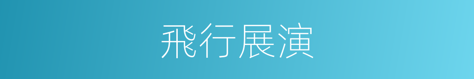 飛行展演的同義詞