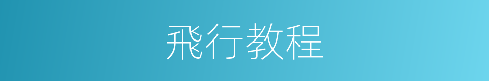 飛行教程的同義詞