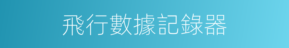 飛行數據記錄器的同義詞