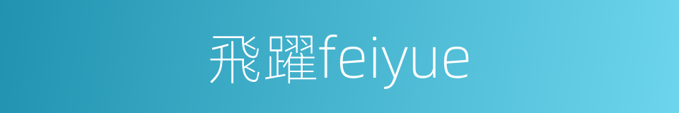 飛躍feiyue的同義詞