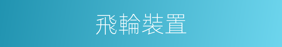 飛輪裝置的同義詞