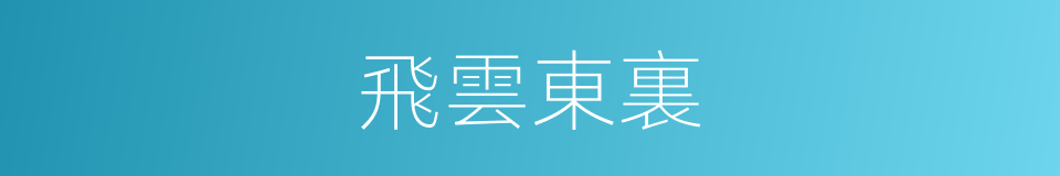 飛雲東裏的同義詞